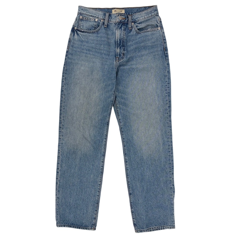 Madewell The Perfect Vintage Straight Jean High Rise Rigid Denim Blue 27